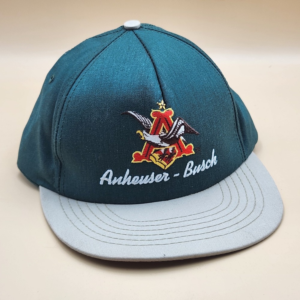 Anheuser Busch Eagle Vintage Snap Back Baseball Cap Hat USA Stylemaster Green